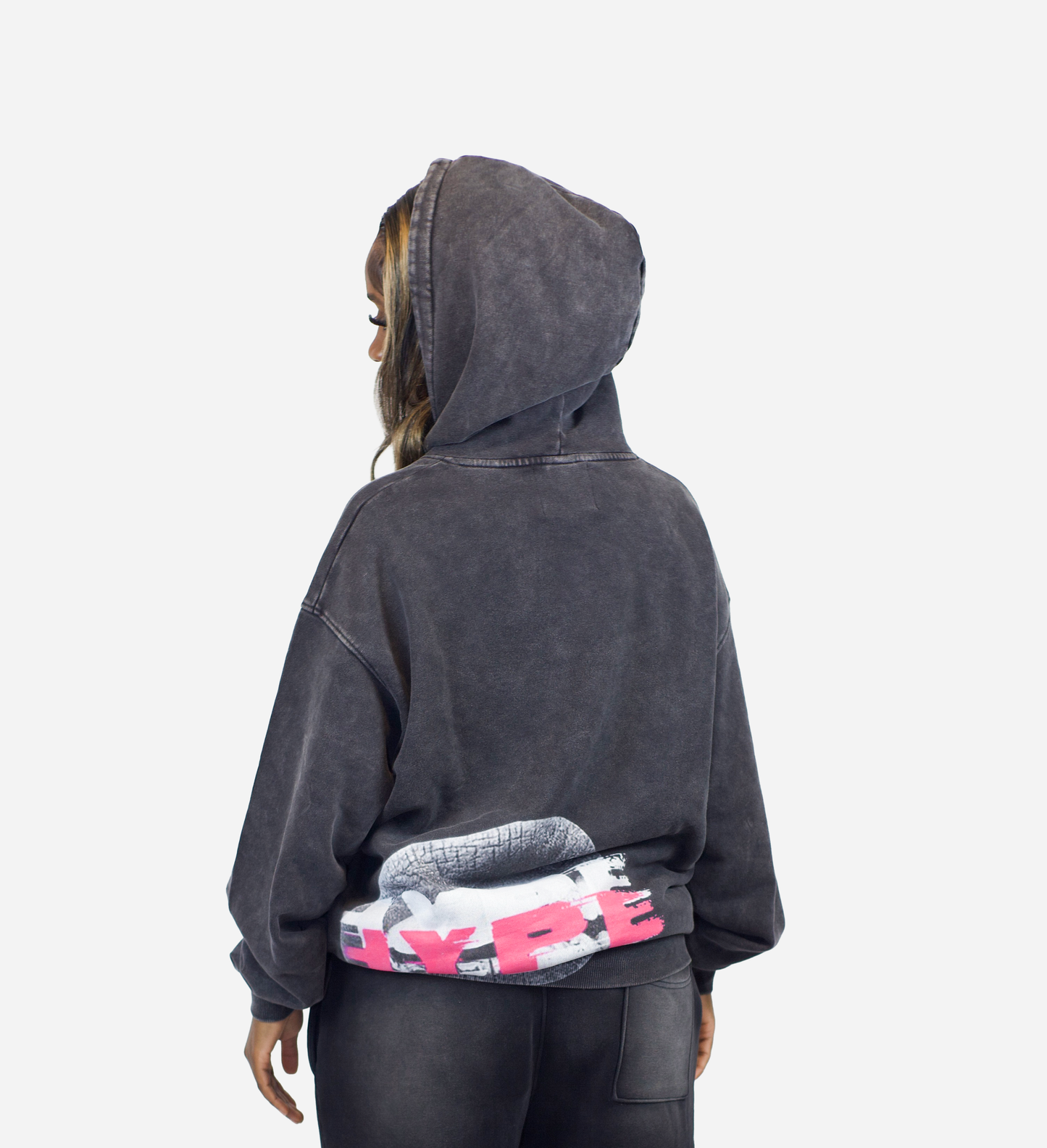 HYPE LIPS "WASHED HOODIE"