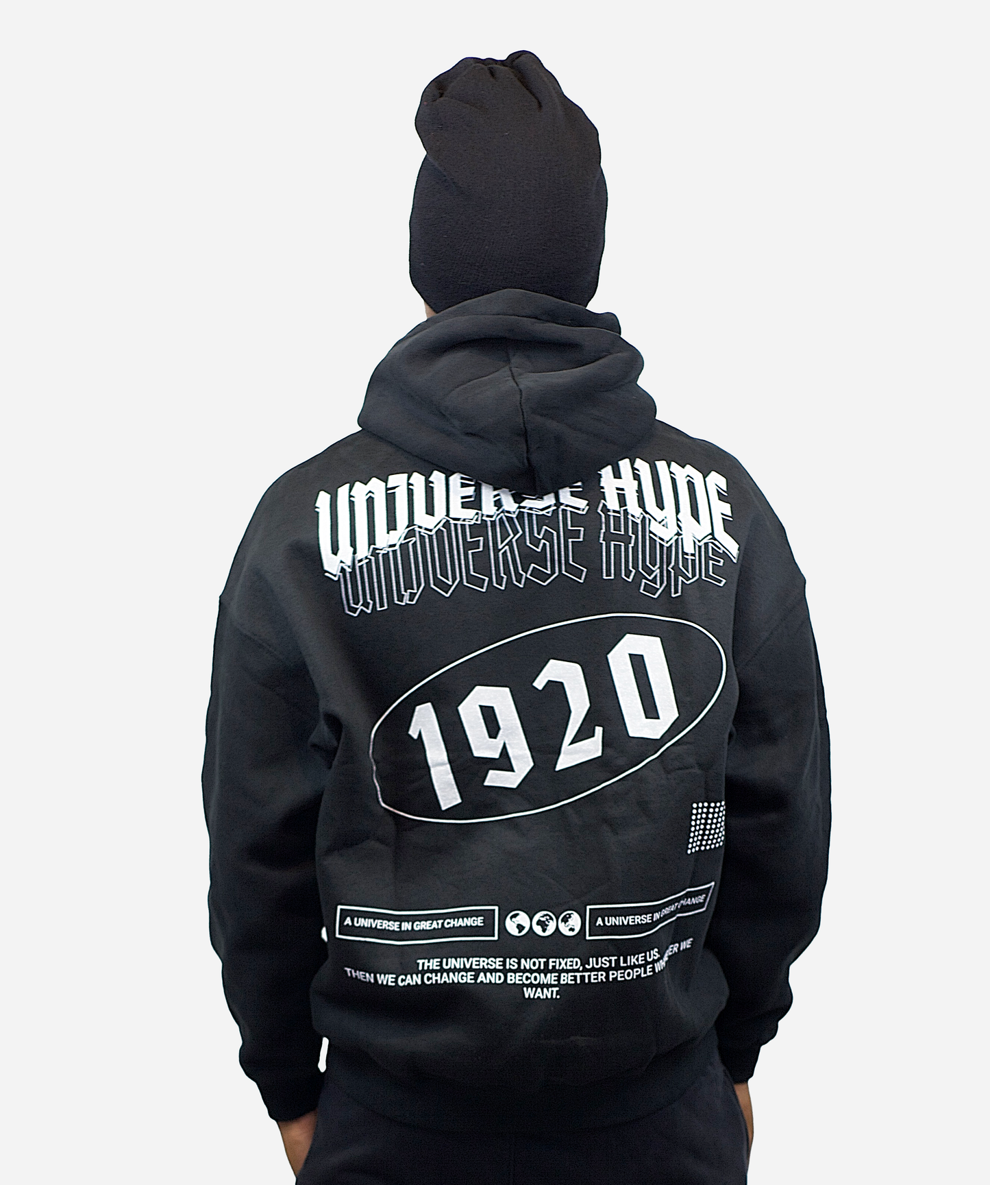 UNVRS BLACK HOODIE