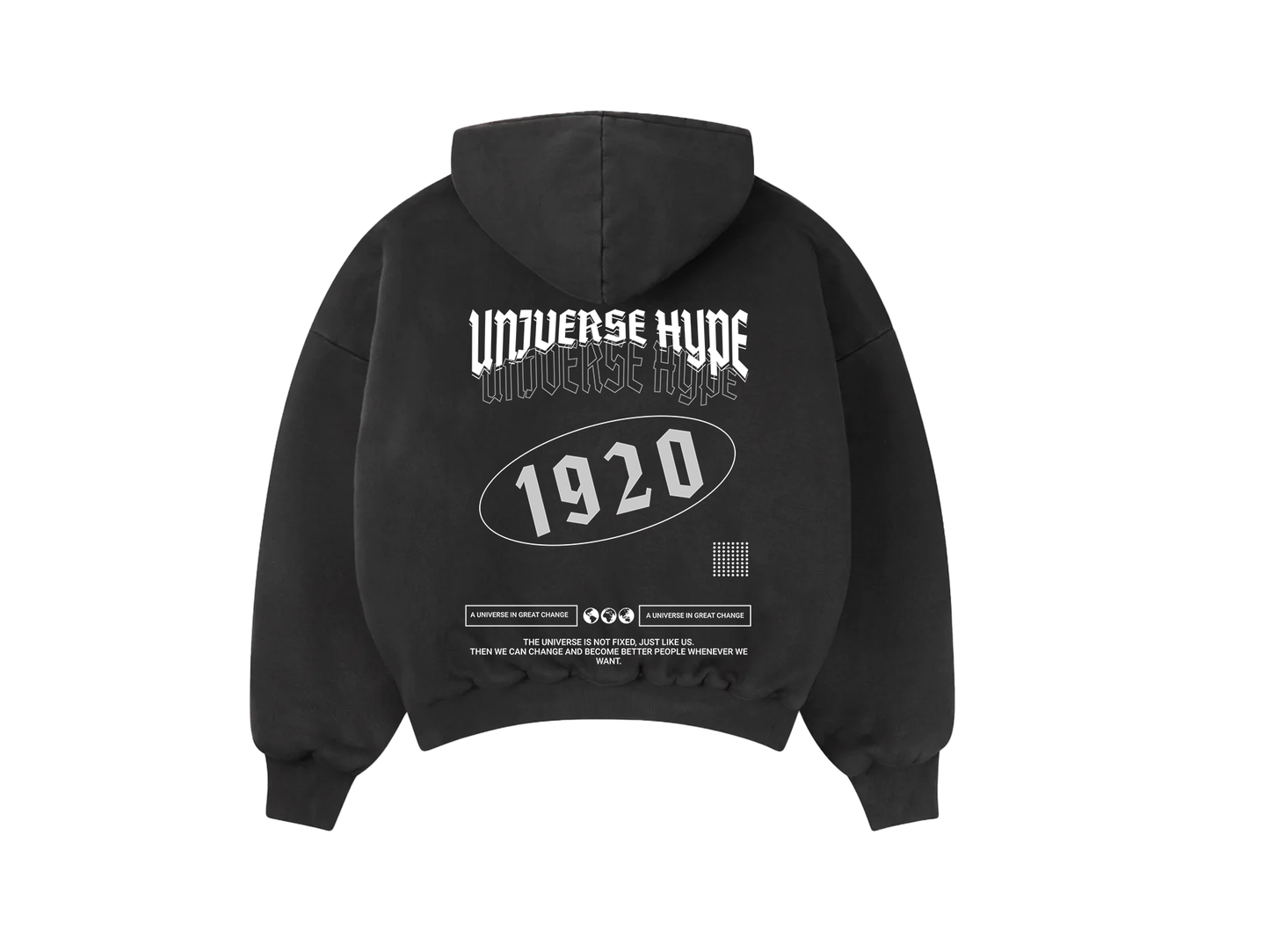 UNVRS 1920 BLACK HOODIE